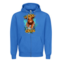 True Royal baby cow in a bucket Zipper Hoodie - RanaPortraitStore