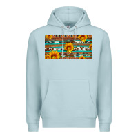Blue Mist aztec sunflower cowhide license plate Premium Hoodie - Artiststas