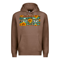 Chestnut aztec sunflower cowhide license plate Premium Hoodie - Artiststas