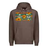 Coffee aztec sunflower cowhide license plate Premium Hoodie - Artiststas
