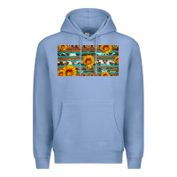 Colony Blue aztec sunflower cowhide license plate Premium Hoodie - Artiststas