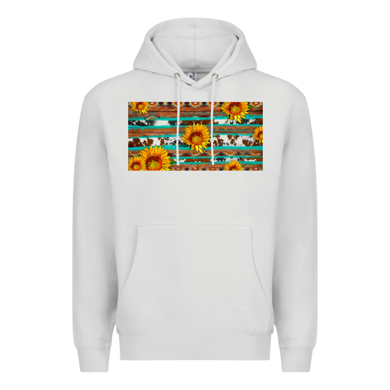 Aztec Sunflower Cowhide License Plate Premium Hoodie by Artiststas | Teevron