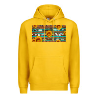 Lemon aztec sunflower cowhide license plate Premium Hoodie - Artiststas