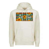 Oatmeal Heather aztec sunflower cowhide license plate Premium Hoodie - Artiststas