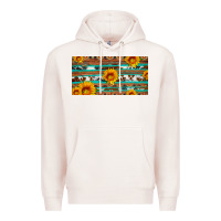Pale Pink aztec sunflower cowhide license plate Premium Hoodie - Artiststas