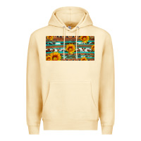 Pina Colada aztec sunflower cowhide license plate Premium Hoodie - Artiststas
