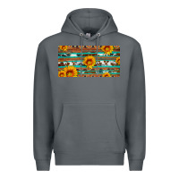 Rock aztec sunflower cowhide license plate Premium Hoodie - Artiststas