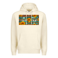 Sandshell aztec sunflower cowhide license plate Premium Hoodie - Artiststas