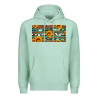 Seafoam aztec sunflower cowhide license plate Premium Hoodie - Artiststas