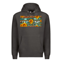 Smoke aztec sunflower cowhide license plate Premium Hoodie - Artiststas