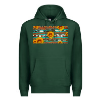 Sports Green aztec sunflower cowhide license plate Premium Hoodie - Artiststas