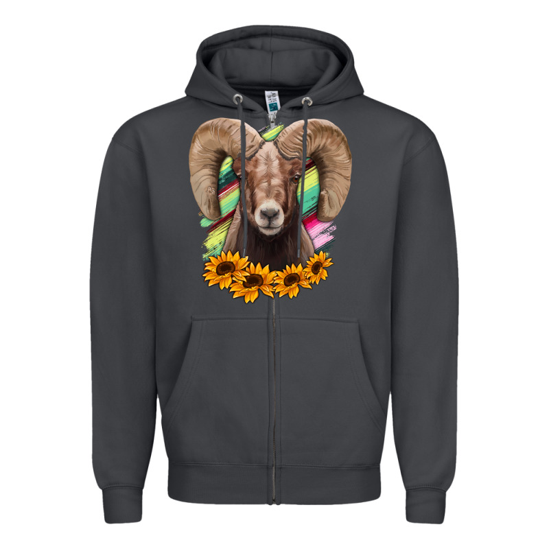 Bighorn Sheep Zipper Hoodie by RanaPortraitStore | Teevron