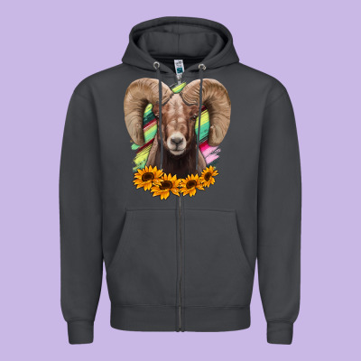 Zipper Hoodie bighorn sheep