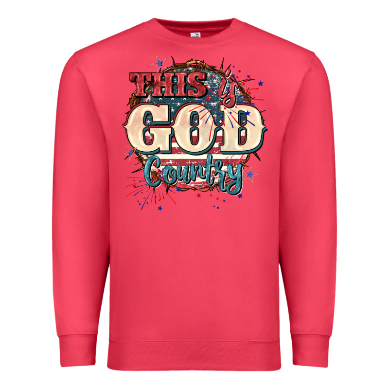 This Is God Country 4th Of July Premium Sweatshirt by CowGirlArtShop | Teevron