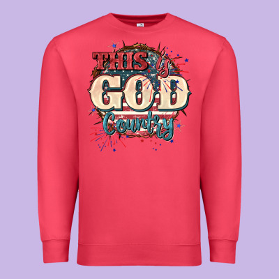 This Is God Country 4th Of July Premium Sweatshirt Designed By Cowgirlartshop