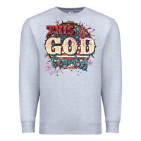 Heather Grey This is god country 4th of july Premium Sweatshirt - CowGirlArtShop