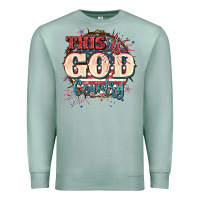 Seafoam This is god country 4th of july Premium Sweatshirt - CowGirlArtShop