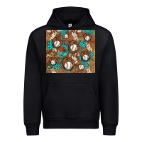 Black baseball turquoise gemstones western patterns Urban Hoodie - BarkalooDesign