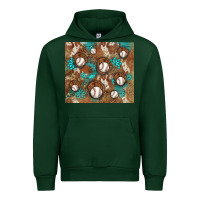 Forest Green baseball turquoise gemstones western patterns Urban Hoodie - BarkalooDesign