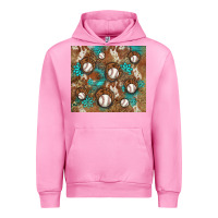 Fuchsia Pink baseball turquoise gemstones western patterns Urban Hoodie - BarkalooDesign
