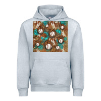 Heather Grey baseball turquoise gemstones western patterns Urban Hoodie - BarkalooDesign