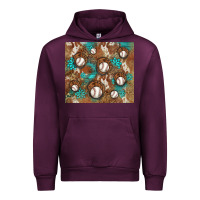Mauve Wine baseball turquoise gemstones western patterns Urban Hoodie - BarkalooDesign