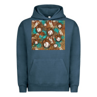 Pigment Midnight Navy baseball turquoise gemstones western patterns Urban Hoodie - BarkalooDesign