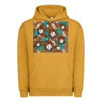 Pigment Peanut Butter baseball turquoise gemstones western patterns Urban Hoodie - BarkalooDesign