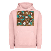Pigment Salmon baseball turquoise gemstones western patterns Urban Hoodie - BarkalooDesign