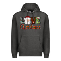 Charcoal Heather love christmas Premium Hoodie - AdoDesignShop
