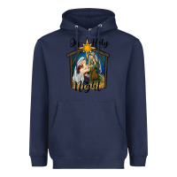 Navy oh holy night holy family Heavyweight Hoodie - RanaPortraitStore