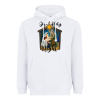 White oh holy night holy family Heavyweight Hoodie - RanaPortraitStore
