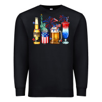 Black 4th of July American drinks Premium Sweatshirt - Neo Western