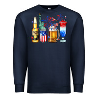 Navy 4th of July American drinks Premium Sweatshirt - Neo Western
