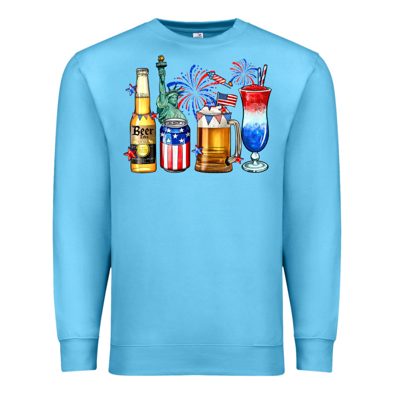 4th Of July American Drinks Premium Sweatshirt by Neo Western | Teevron