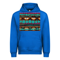 Cobalt leopard aztec turquoise jewelry Urban Hoodie - BarkalooDesign