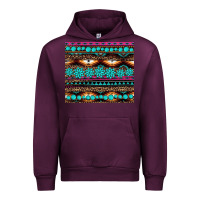 Mauve Wine leopard aztec turquoise jewelry Urban Hoodie - BarkalooDesign