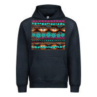 Navy leopard aztec turquoise jewelry Urban Hoodie - BarkalooDesign