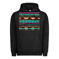 Pigment Black leopard aztec turquoise jewelry Urban Hoodie - BarkalooDesign
