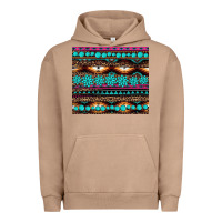 Pigment Burro leopard aztec turquoise jewelry Urban Hoodie - BarkalooDesign
