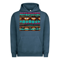 Pigment Midnight Navy leopard aztec turquoise jewelry Urban Hoodie - BarkalooDesign