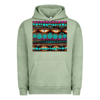 Pigment Oil Green leopard aztec turquoise jewelry Urban Hoodie - BarkalooDesign