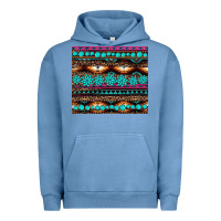 Pigment Pebble Blue leopard aztec turquoise jewelry Urban Hoodie - BarkalooDesign