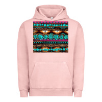 Pigment Salmon leopard aztec turquoise jewelry Urban Hoodie - BarkalooDesign