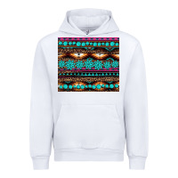 White leopard aztec turquoise jewelry Urban Hoodie - BarkalooDesign
