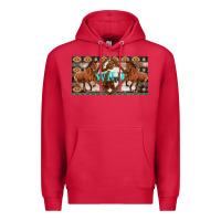Cardinal aztec horses and wild with cowhide license plate template Premium Hoodie - Artiststas