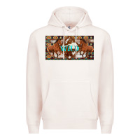 Pale Pink aztec horses and wild with cowhide license plate template Premium Hoodie - Artiststas