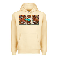 Pina Colada aztec horses and wild with cowhide license plate template Premium Hoodie - Artiststas