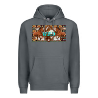 Rock aztec horses and wild with cowhide license plate template Premium Hoodie - Artiststas