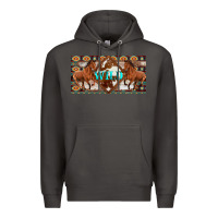 Smoke aztec horses and wild with cowhide license plate template Premium Hoodie - Artiststas